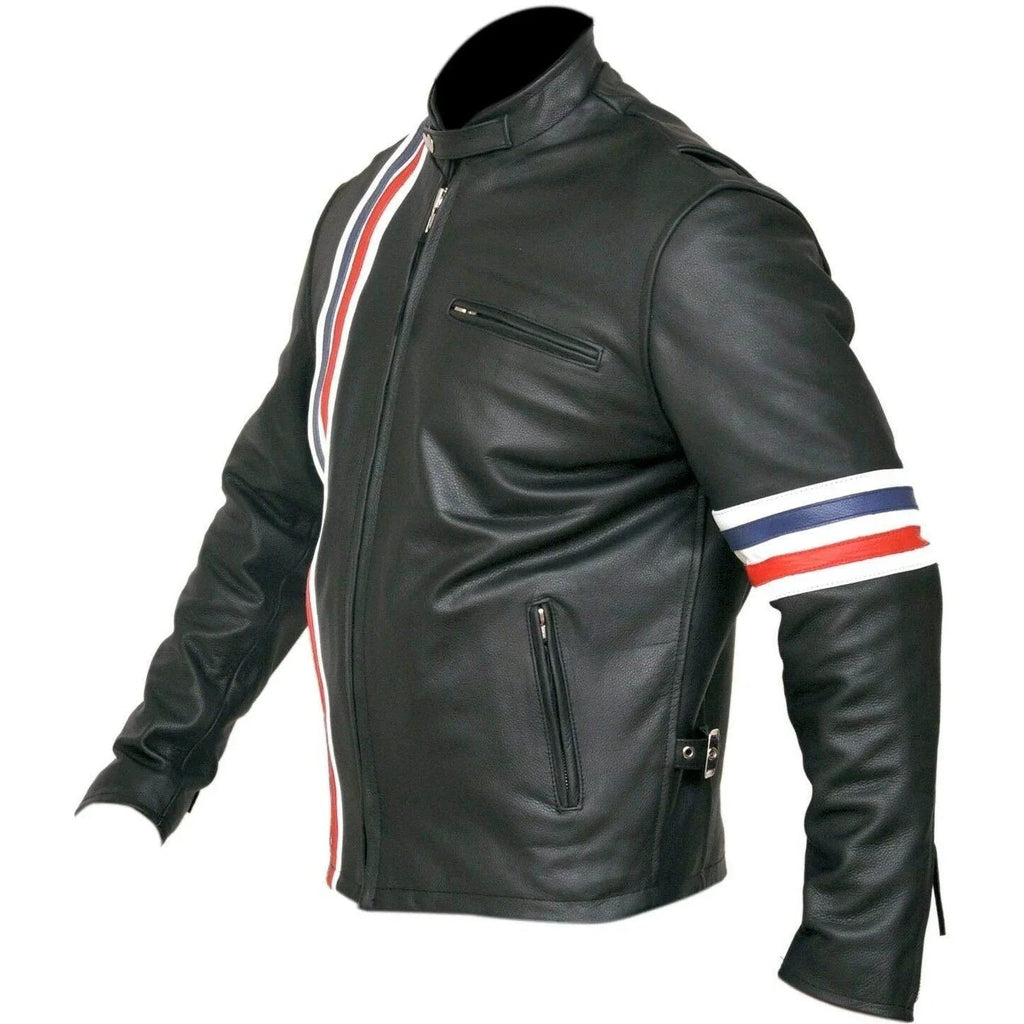 Easy Rider Motorcycle Riding Jacket with Racing Stripes