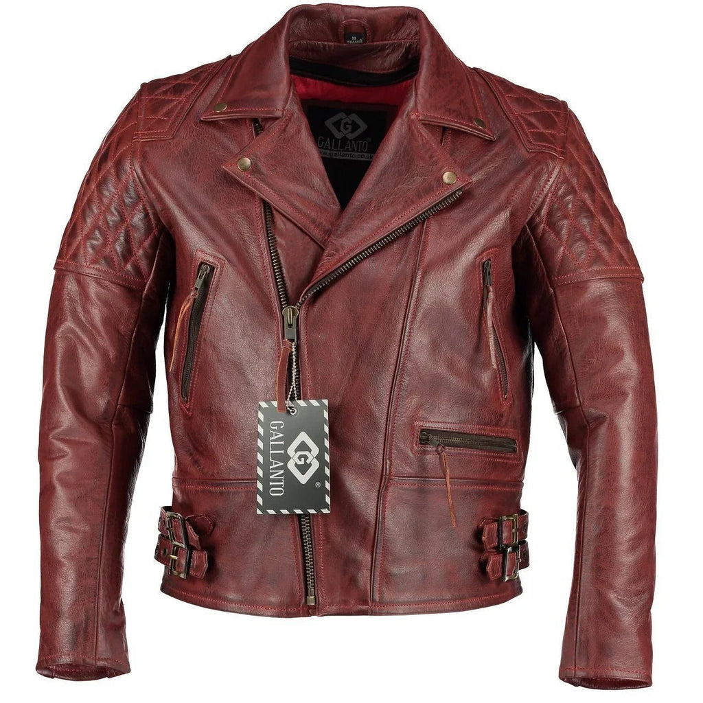 Bike Riding Jackets with Crossed Padded Biker Style