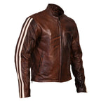Genuine Leather Biker Jacket Men Vintage Cruiser Style