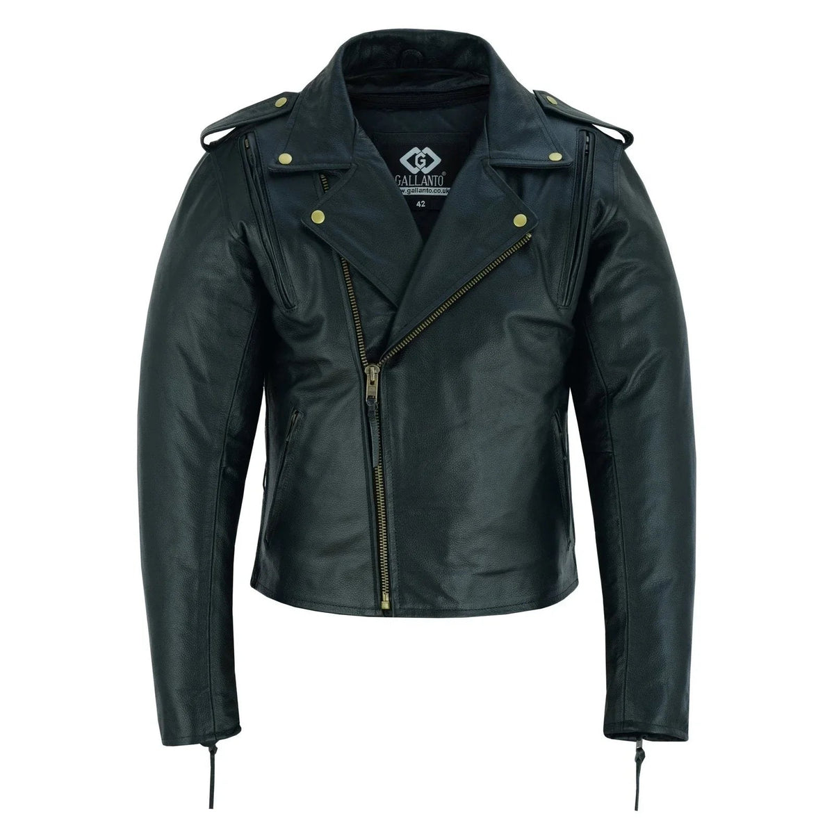 Men's Leather Riding Jacket with Removable Thermal Liner