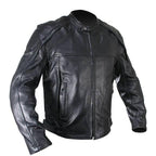 Black Cowhide Biker Style Men's Motorcycle Jackets