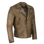 Bike Riding Jackets with Crossed Padded Biker Style