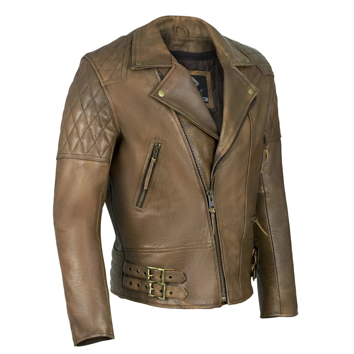 Bike Riding Jackets with Crossed Padded Biker Style
