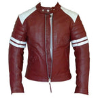 Mens Leather Moto Jacket – Fight Club-Inspired Design