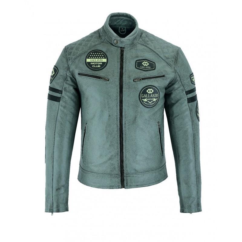 Men’s Leather Biker Jacket with Removable Thermal Lining