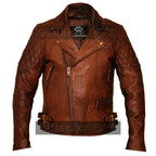 Bike Riding Jackets with Crossed Padded Biker Style