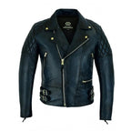 Bike Jackets for Men in Two-Tone Naked Cowhide Leather