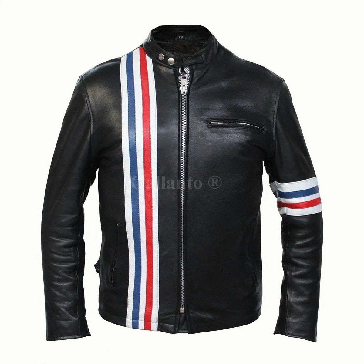 Easy Rider Motorcycle Riding Jacket with Racing Stripes