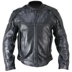 Black Cowhide Biker Style Men's Motorcycle Jackets