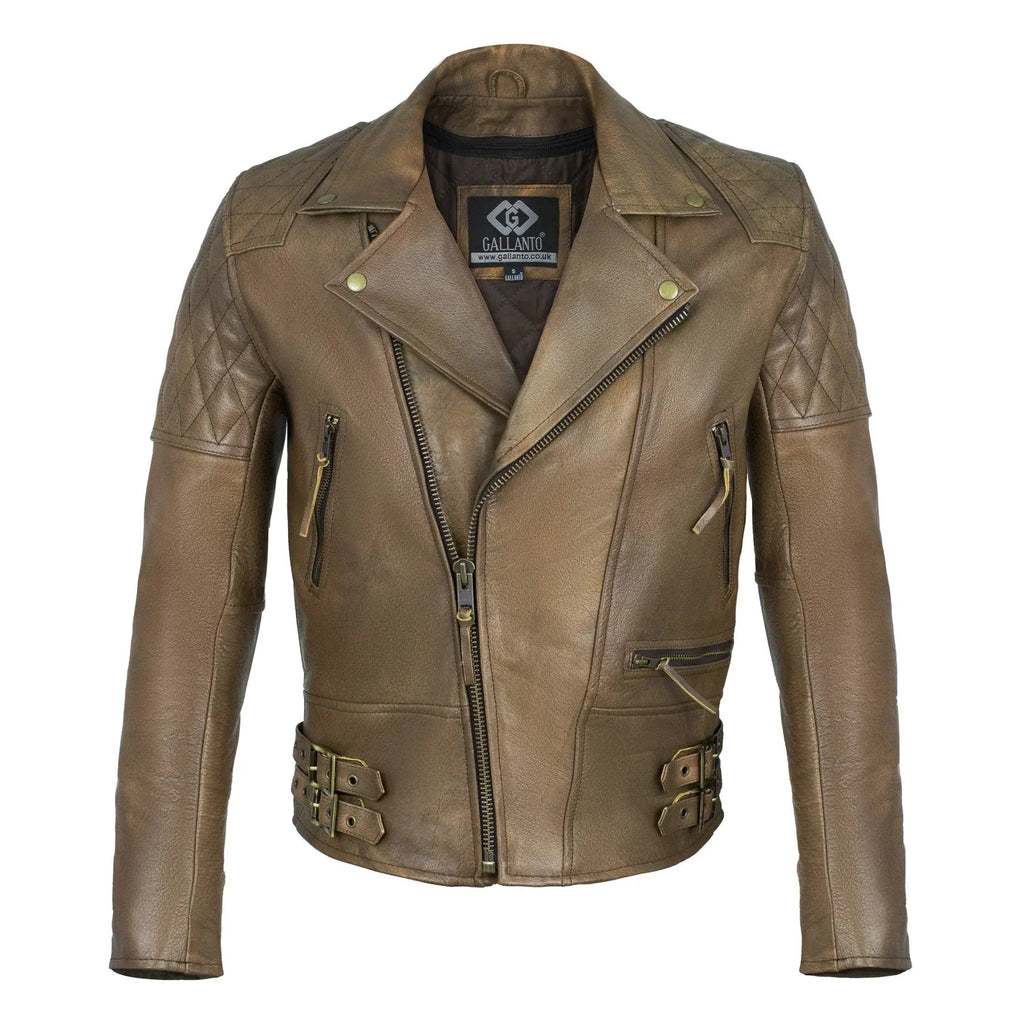 Bike Riding Jackets with Crossed Padded Biker Style