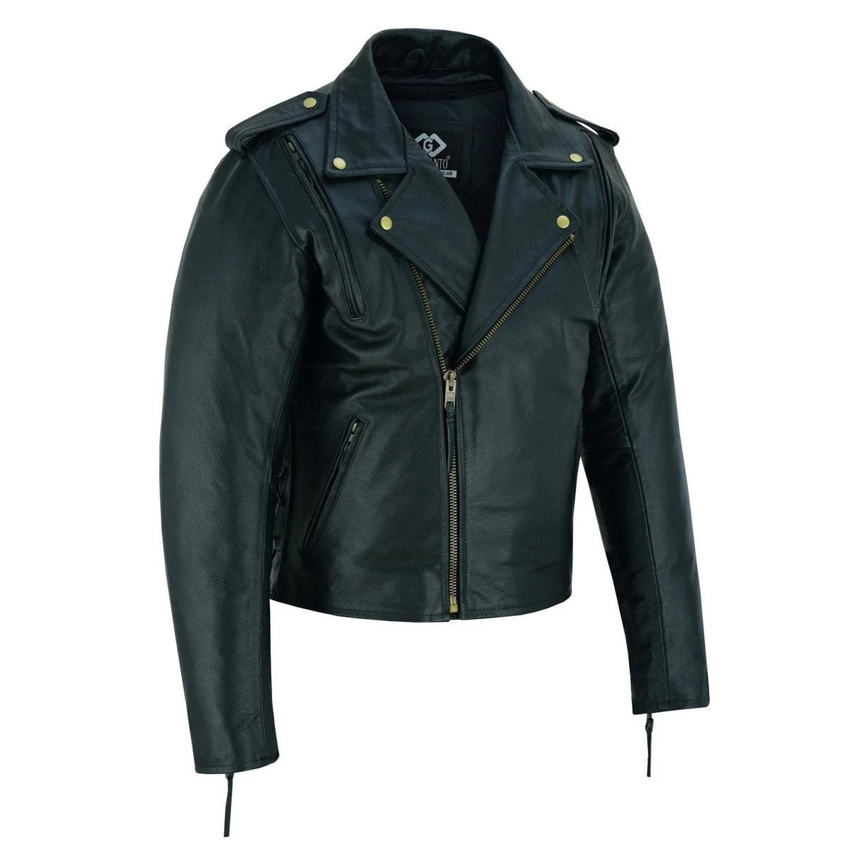 Men's Leather Riding Jacket with Removable Thermal Liner