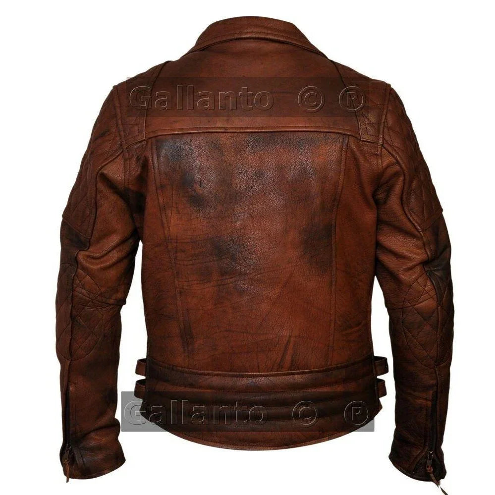Bike Riding Jackets with Crossed Padded Biker Style