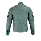 Men’s Leather Biker Jacket with Removable Thermal Lining