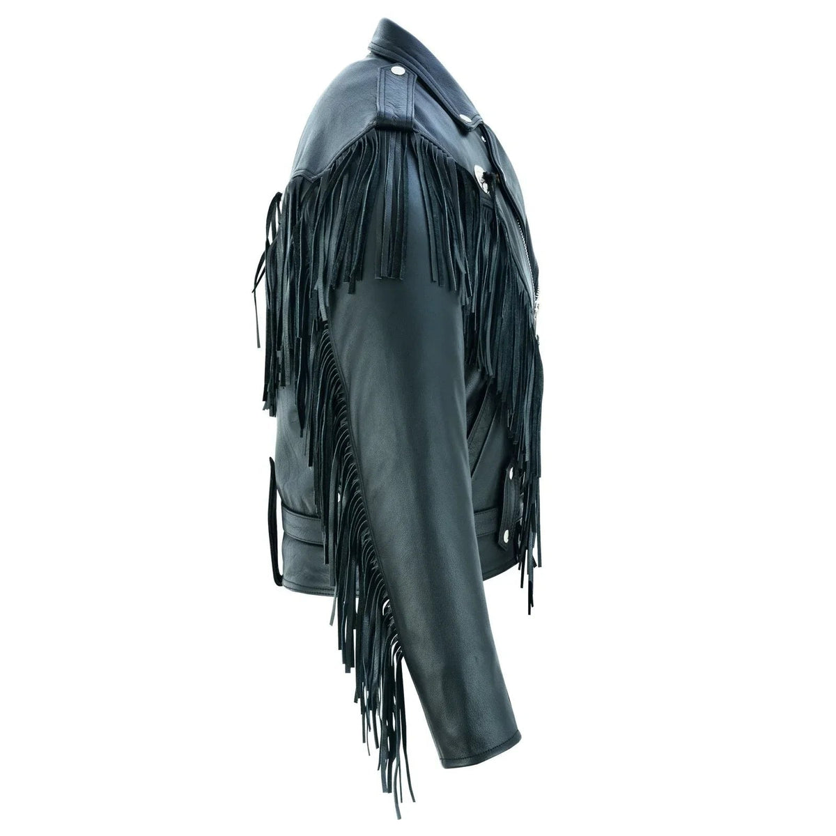 Rustic Vintage Biker Jackets with Fringe and Conchos