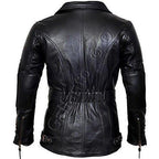 Eddie Leather Racer Jacket with CE Armor and 3-Way Collar Style