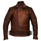 Bike Riding Jackets with Crossed Padded Biker Style