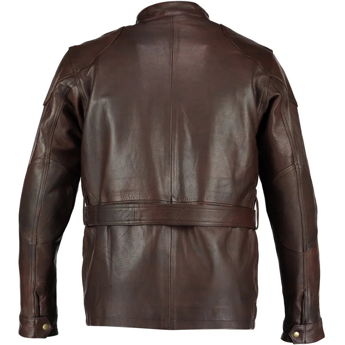 Benjamin Button Men’s Leather Motorcycle Jacket in Classic Long Length