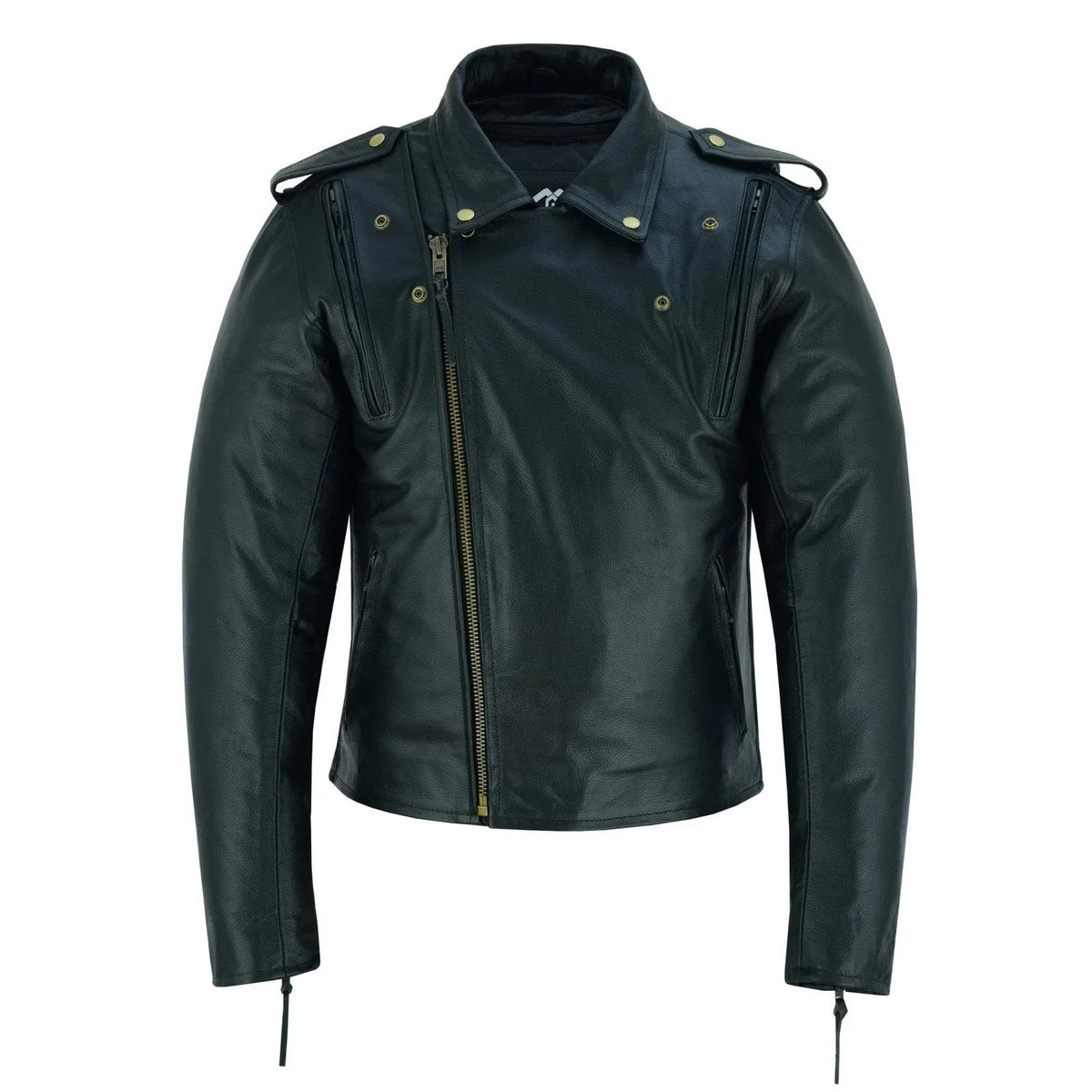 Men's Leather Riding Jacket with Removable Thermal Liner
