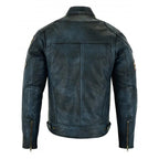 Mens Motorcycle Jackets with Retro Racing Badges