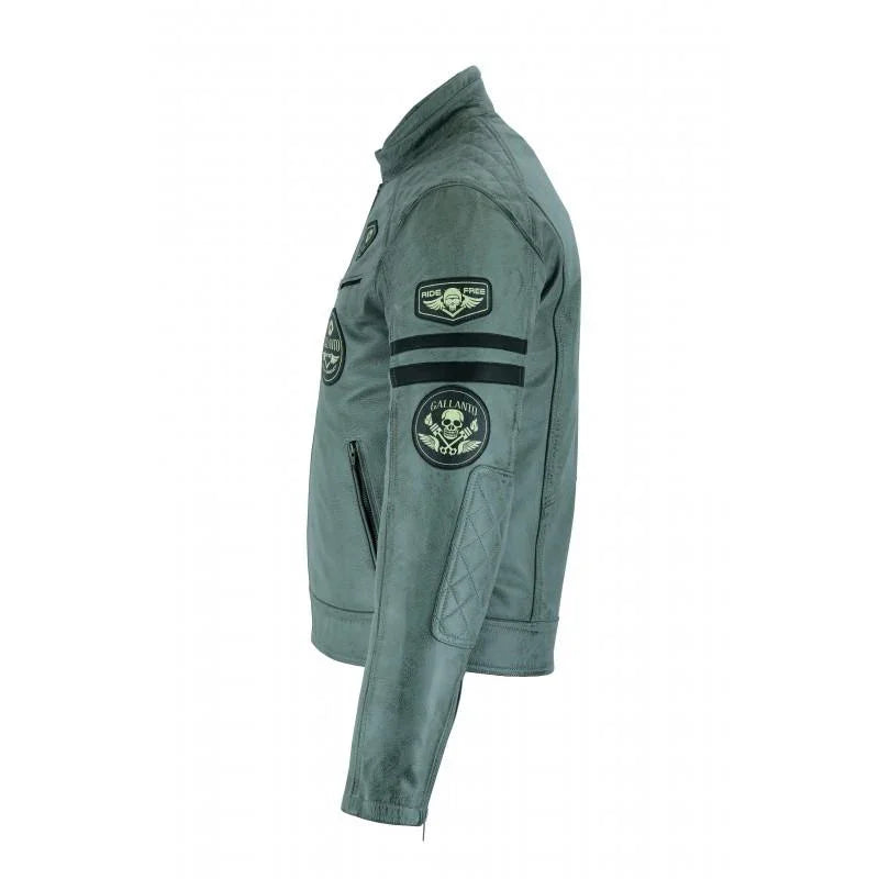 Men’s Leather Biker Jacket with Removable Thermal Lining