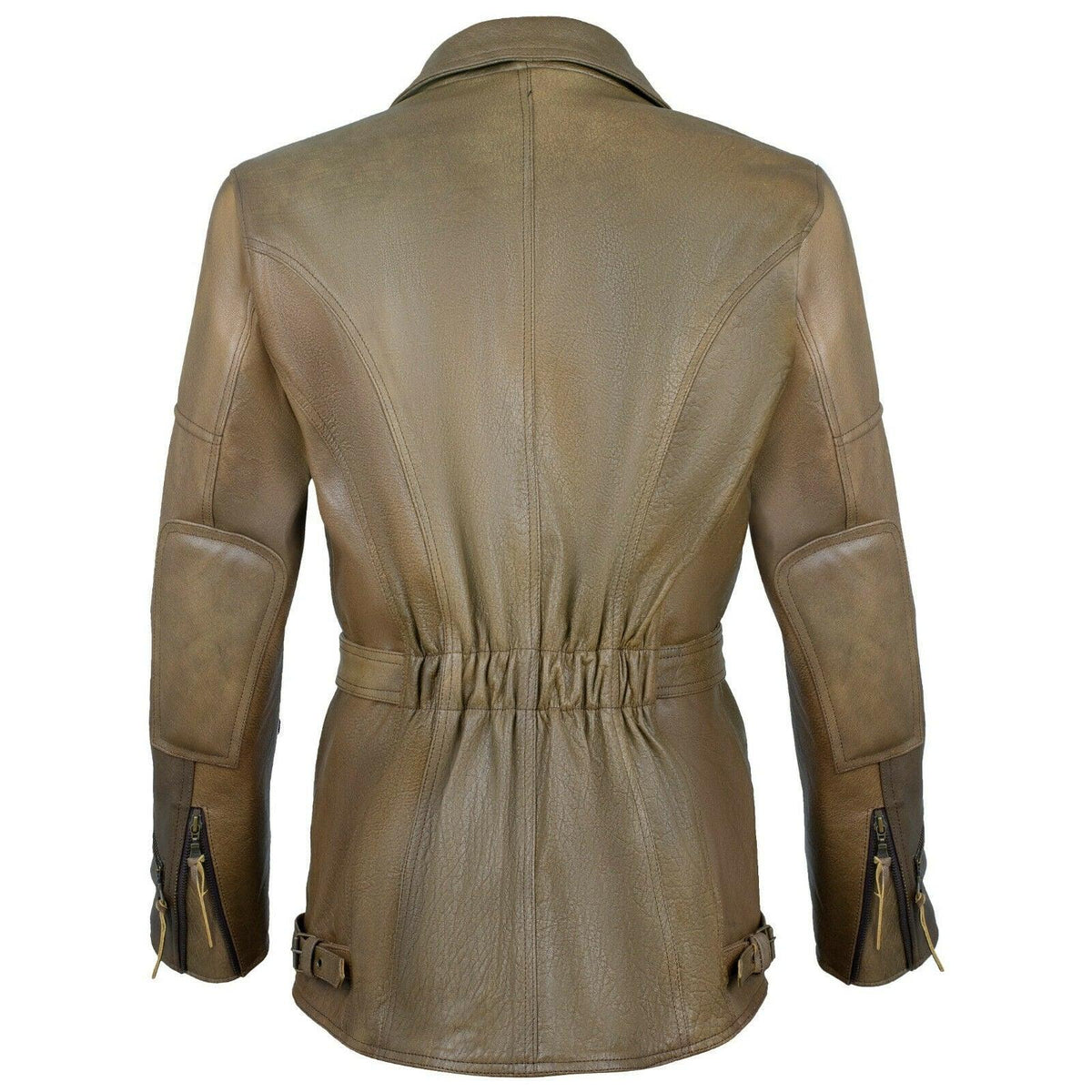 Eddie Leather Racer Jacket with CE Armor and 3-Way Collar Style