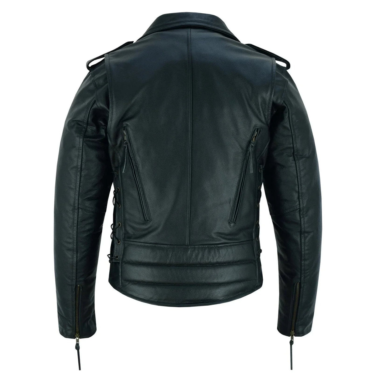 Men's Leather Riding Jacket with Removable Thermal Liner