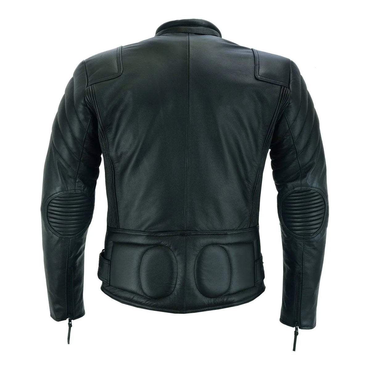 Moto Jacket Men’s Black Cowhide Limo Biker Design