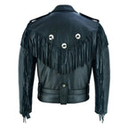 Rustic Vintage Biker Jackets with Fringe and Conchos