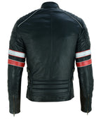 Retro Bike Leather Jackets with Removable Double Lining
