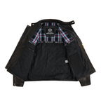 Real Leather Jackets Distressed Café Racer with Racing Stripes