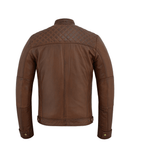 Men’s Leather Jackets with Quilted Racer Styling