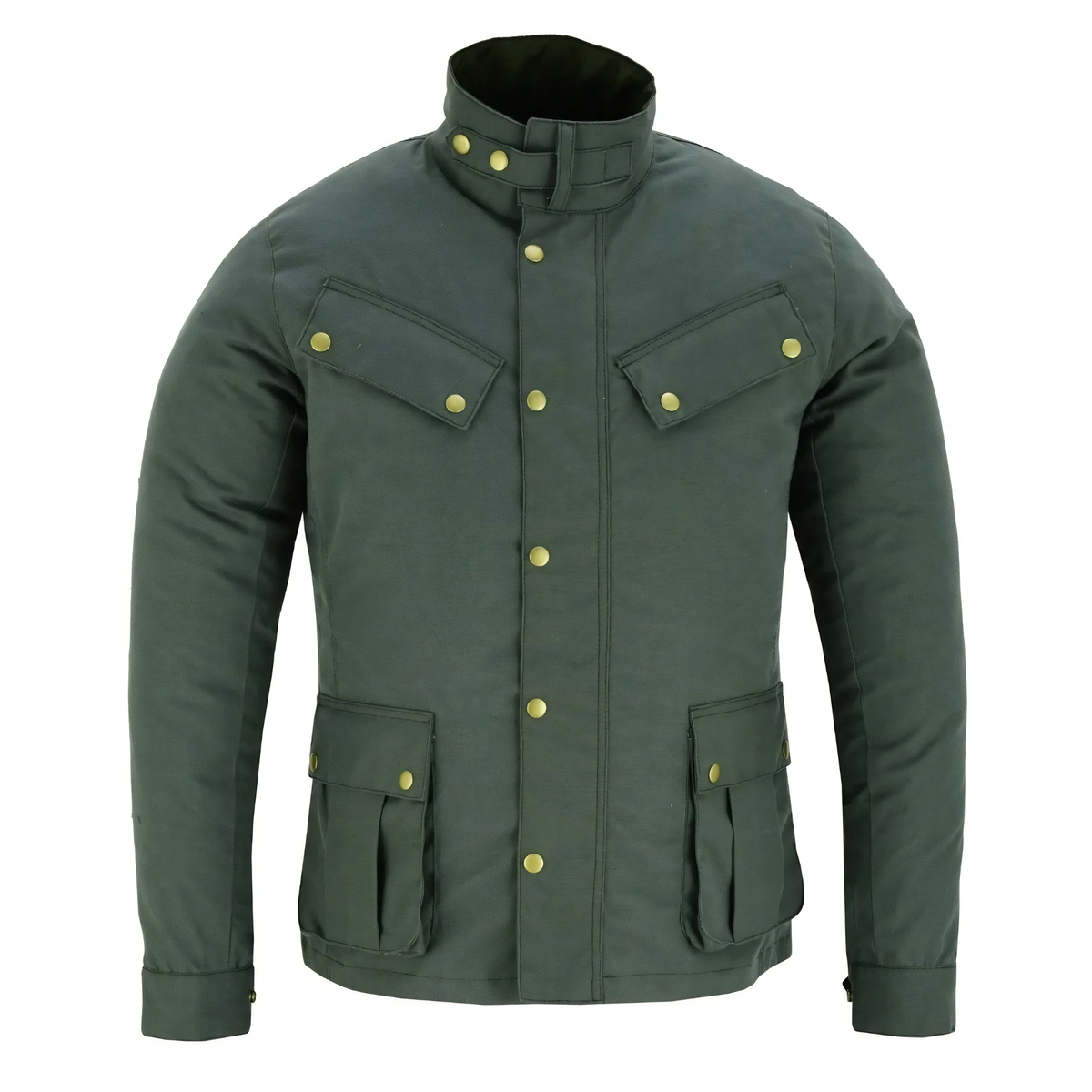 Wax Cotton Coat Men – Vintage Waterproof Motorcycle Biker Jacket