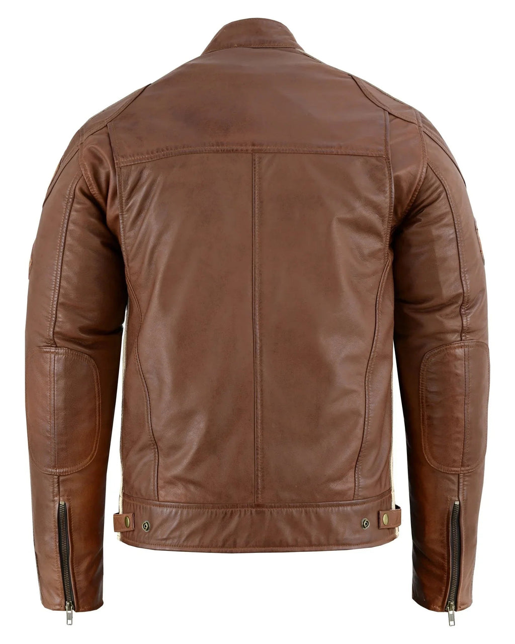 Mens Motorcycle Jackets with Retro Racing Badges