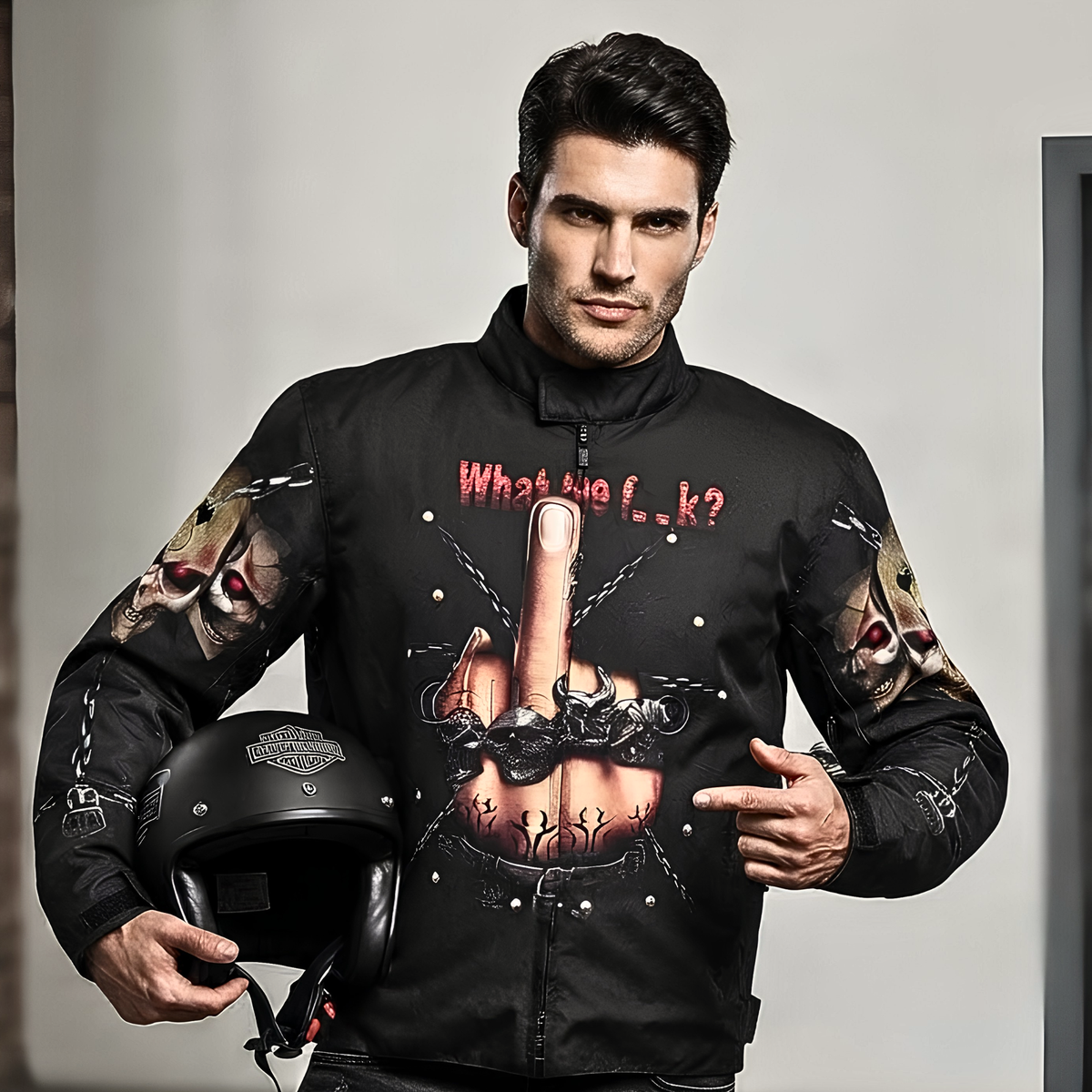 Skull Design Premium Cordura Motorbike Jackets for Men
