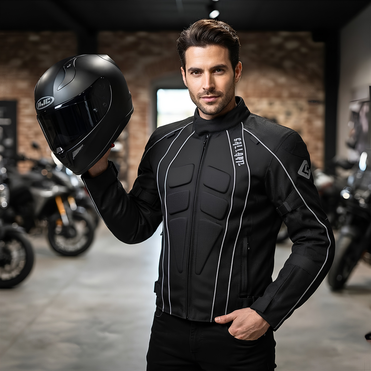 Textile Motorcycle Jackets-Waterproof CE Armoured Biker Jacket
