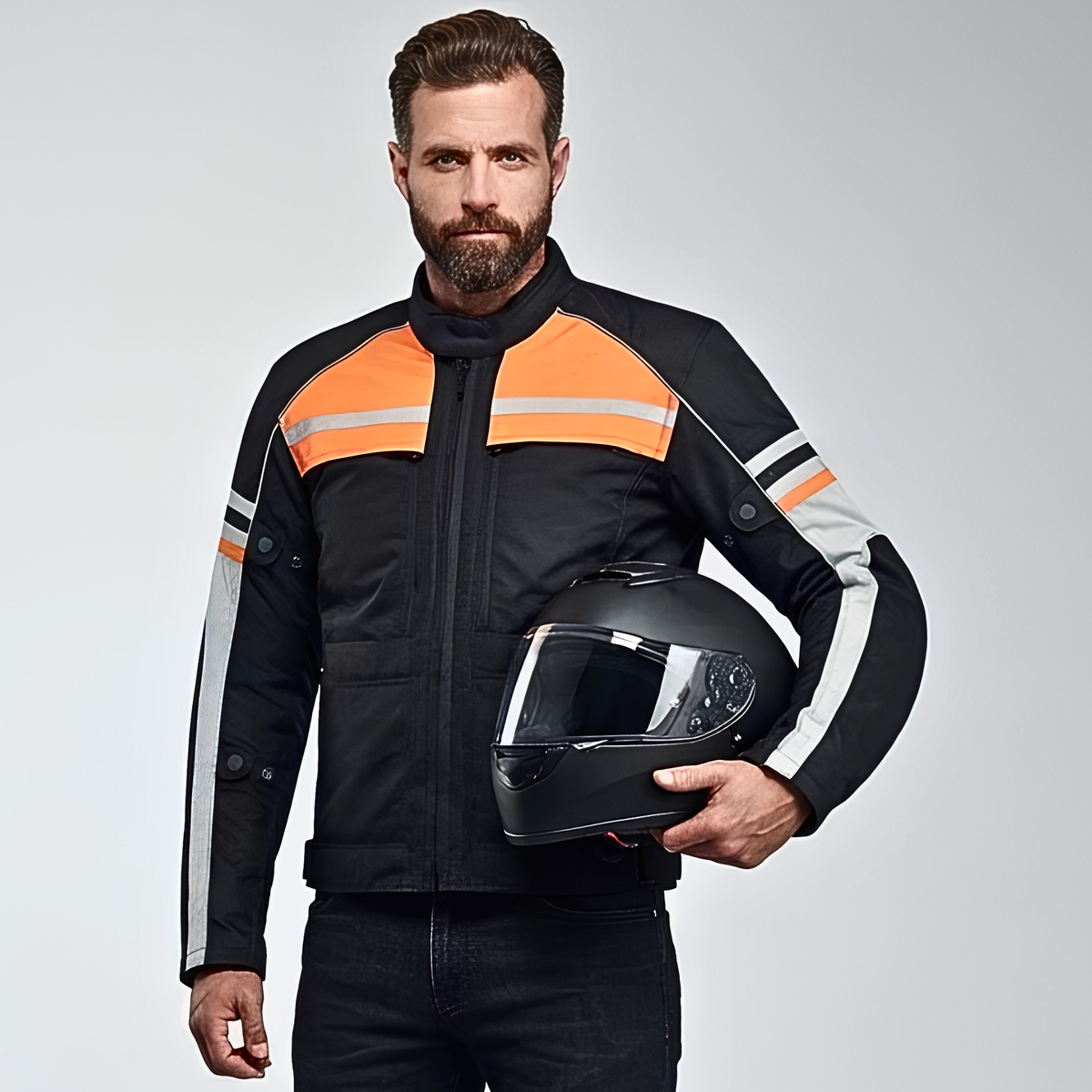 Premium  Waterproof Cordura Textile Biker Jacket for Men