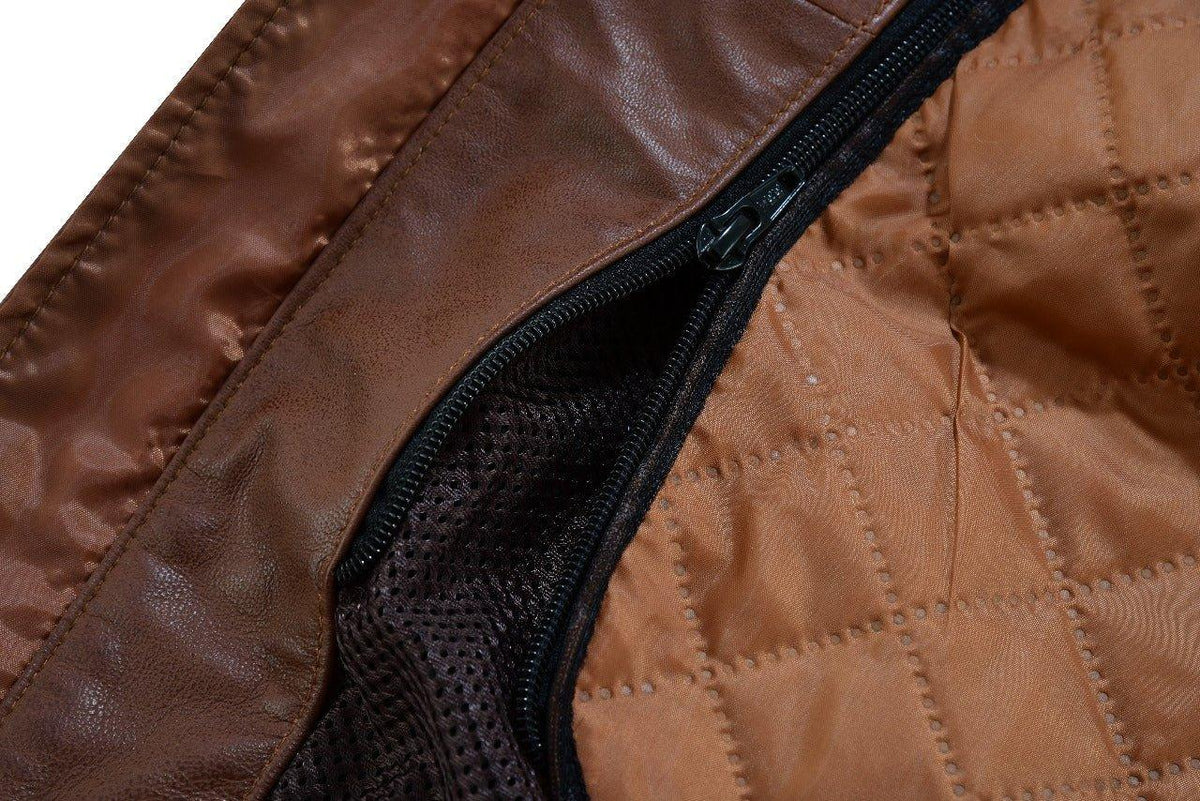 Mens Motorcycle Jackets with Retro Racing Badges