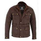 Wax Cotton Coat Waterproof Motorcycle Touring Jacket for Men