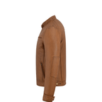 Men’s Leather Jackets with Quilted Racer Styling