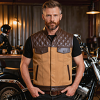 Biker Vest for Men in Leather, Denim and Camo Styles
