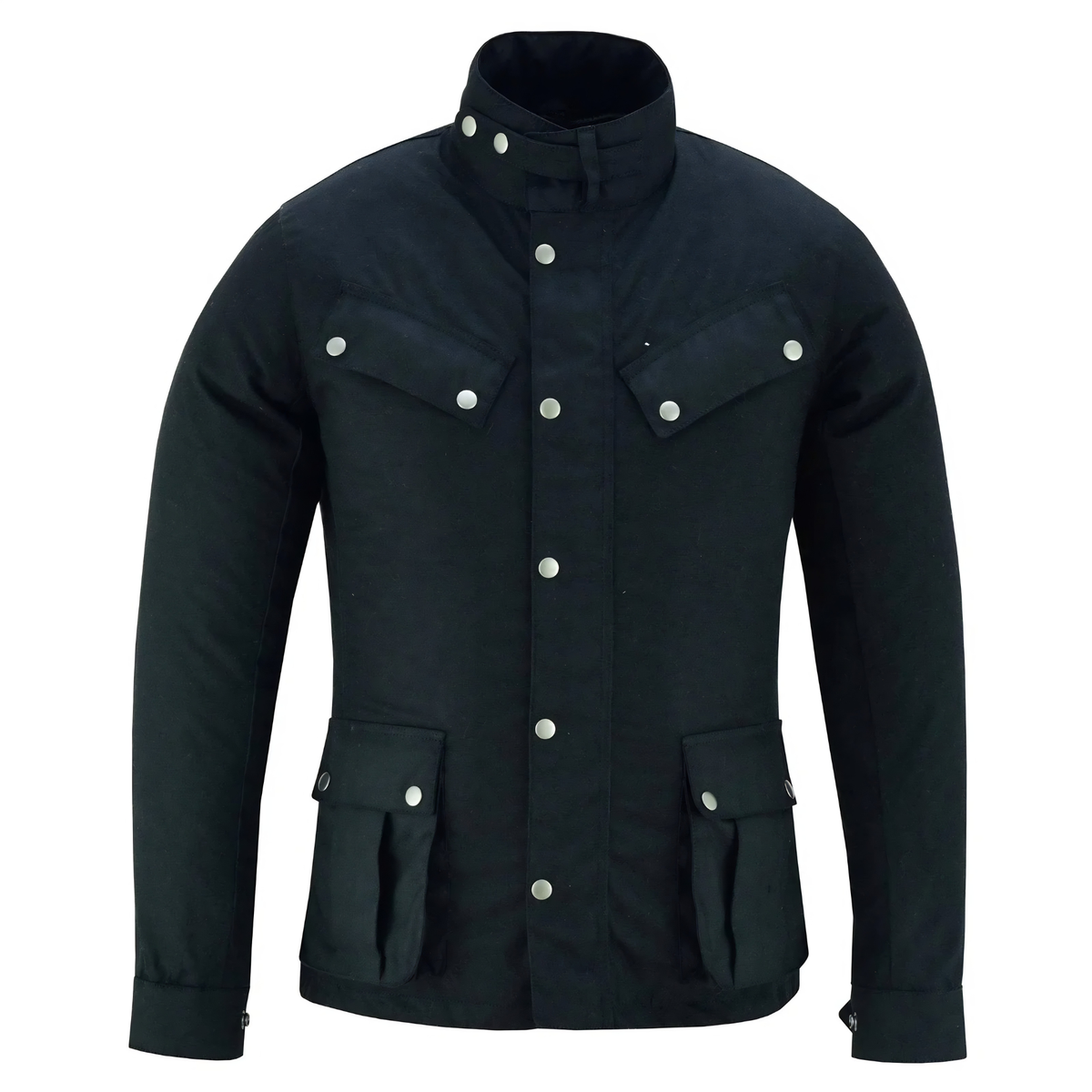 Wax Cotton Coat Men – Vintage Waterproof Motorcycle Biker Jacket