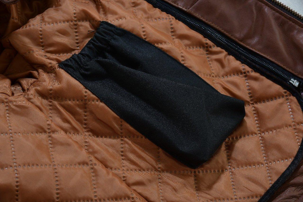 Mens Motorcycle Jackets with Retro Racing Badges