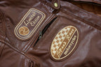 Mens Motorcycle Jackets with Retro Racing Badges