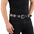 Male Designer Belts with Western Laced Concho Detail