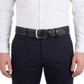 Gallanto Male Belts with Smart Double-Stitch Genuine Leather Design