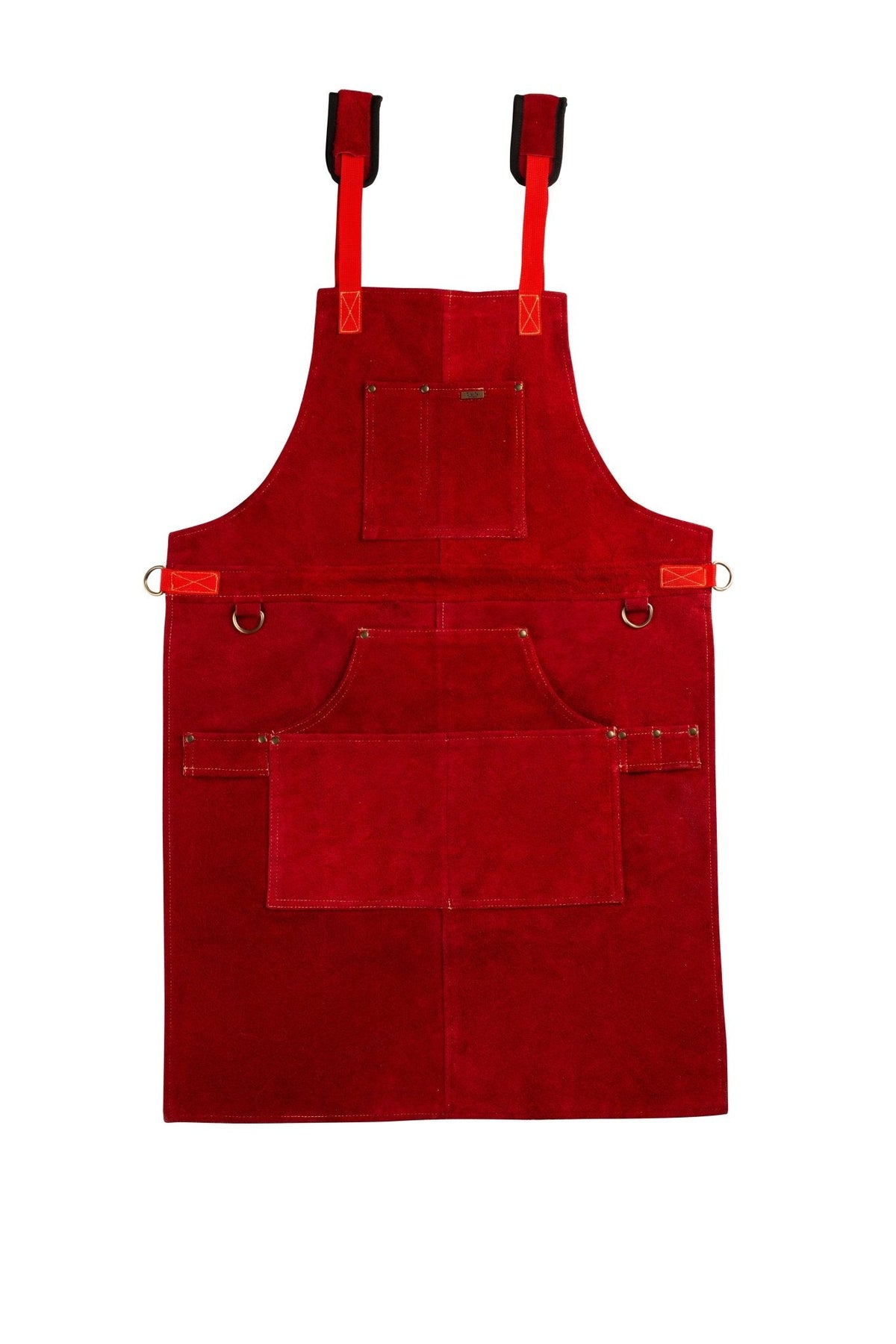 Woodworking Apron with 6 Utility Pockets & Cross-Back Fit