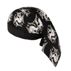 Durags for Men Skull Iron Cross Headwrap for Motorcycle Riding