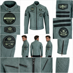 Men’s Leather Biker Jacket with Removable Thermal Lining