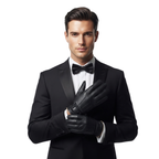 Leather Gloves Fashion Style with Fleece and Touchscreen Design