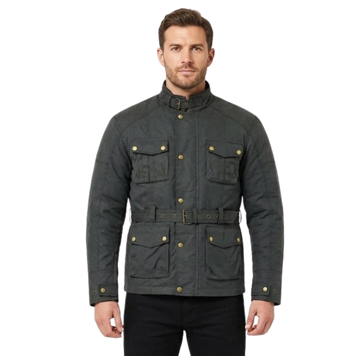 Wax Cotton Coat Waterproof Motorcycle Touring Jacket for Men